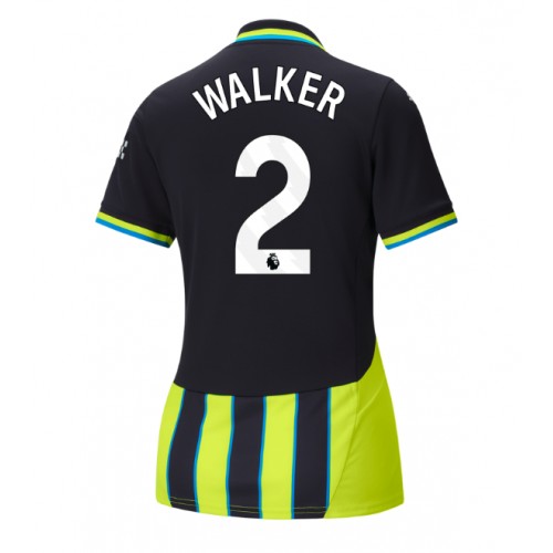 Dres Manchester City Kyle Walker #2 Gostujuci za Žensko 2024-25 Kratak Rukav